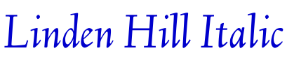 Linden Hill Italic font
